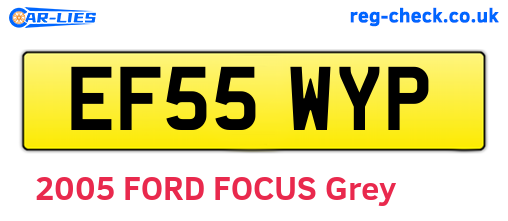 EF55WYP are the vehicle registration plates.