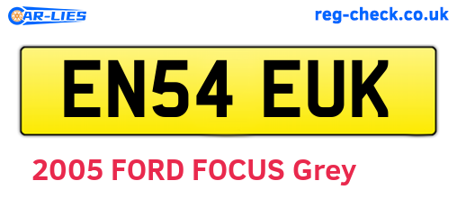 EN54EUK are the vehicle registration plates.