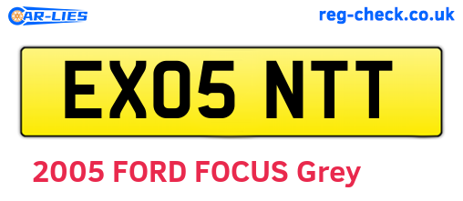 EX05NTT are the vehicle registration plates.