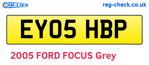 EY05HBP are the vehicle registration plates.