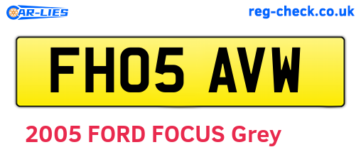 FH05AVW are the vehicle registration plates.