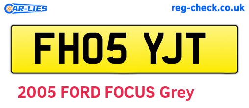 FH05YJT are the vehicle registration plates.