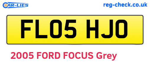 FL05HJO are the vehicle registration plates.