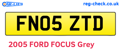 FN05ZTD are the vehicle registration plates.