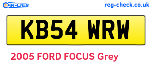 KB54WRW are the vehicle registration plates.