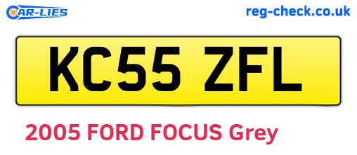 KC55ZFL are the vehicle registration plates.