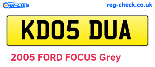 KD05DUA are the vehicle registration plates.