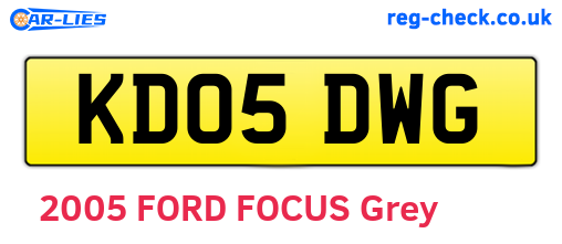 KD05DWG are the vehicle registration plates.