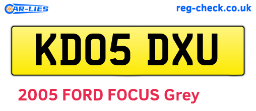 KD05DXU are the vehicle registration plates.