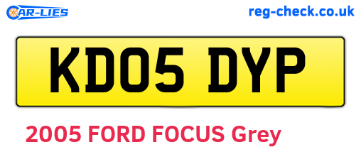 KD05DYP are the vehicle registration plates.