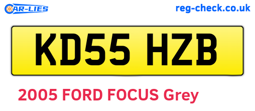 KD55HZB are the vehicle registration plates.