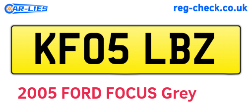KF05LBZ are the vehicle registration plates.