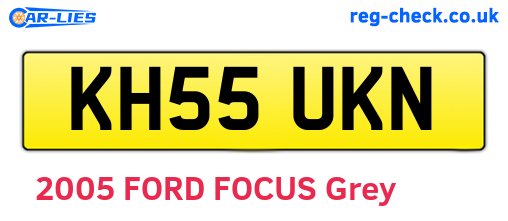 KH55UKN are the vehicle registration plates.