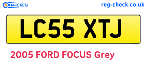 LC55XTJ are the vehicle registration plates.