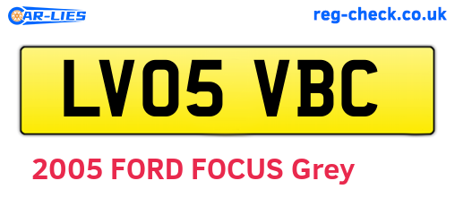 LV05VBC are the vehicle registration plates.
