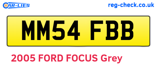 MM54FBB are the vehicle registration plates.