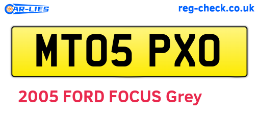 MT05PXO are the vehicle registration plates.