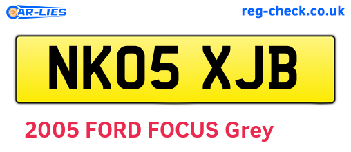 NK05XJB are the vehicle registration plates.