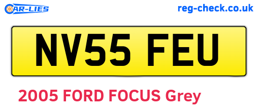 NV55FEU are the vehicle registration plates.