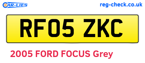RF05ZKC are the vehicle registration plates.