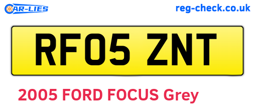 RF05ZNT are the vehicle registration plates.