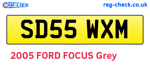 SD55WXM are the vehicle registration plates.