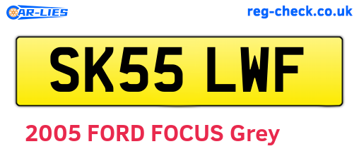 SK55LWF are the vehicle registration plates.