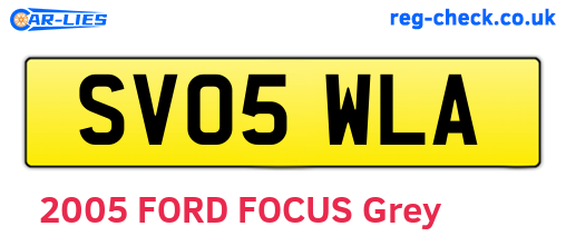 SV05WLA are the vehicle registration plates.