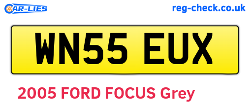 WN55EUX are the vehicle registration plates.