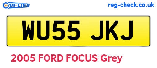 WU55JKJ are the vehicle registration plates.