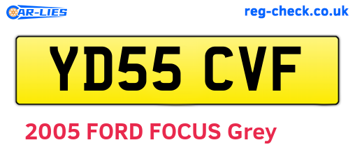 YD55CVF are the vehicle registration plates.