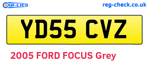 YD55CVZ are the vehicle registration plates.