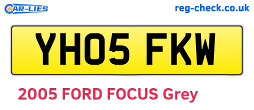 YH05FKW are the vehicle registration plates.