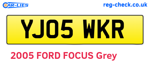 YJ05WKR are the vehicle registration plates.