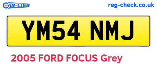 YM54NMJ are the vehicle registration plates.