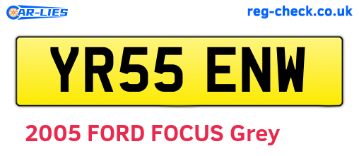 YR55ENW are the vehicle registration plates.