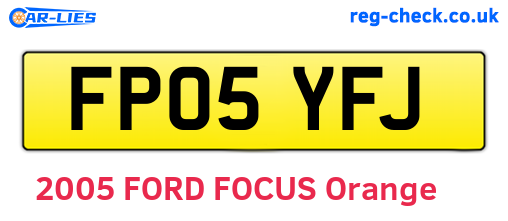 FP05YFJ are the vehicle registration plates.