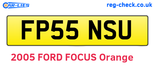 FP55NSU are the vehicle registration plates.
