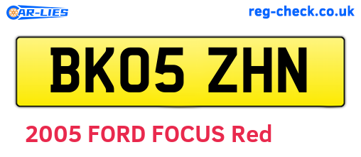 BK05ZHN are the vehicle registration plates.