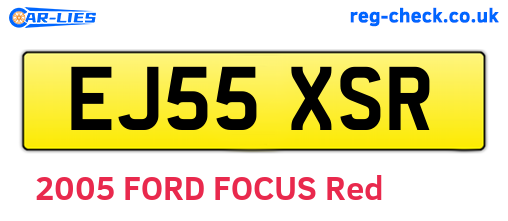 EJ55XSR are the vehicle registration plates.