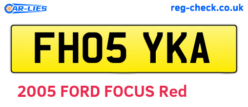 FH05YKA are the vehicle registration plates.
