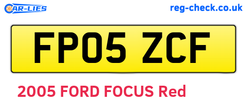 FP05ZCF are the vehicle registration plates.