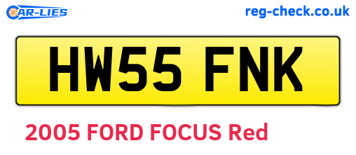 HW55FNK are the vehicle registration plates.