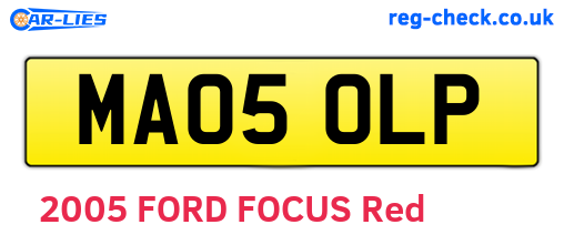 MA05OLP are the vehicle registration plates.