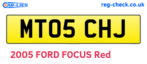 MT05CHJ are the vehicle registration plates.