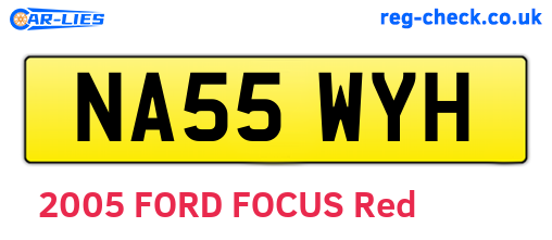 NA55WYH are the vehicle registration plates.
