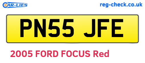 PN55JFE are the vehicle registration plates.