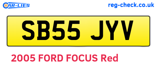 SB55JYV are the vehicle registration plates.