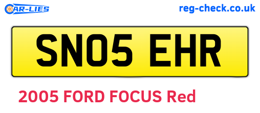 SN05EHR are the vehicle registration plates.