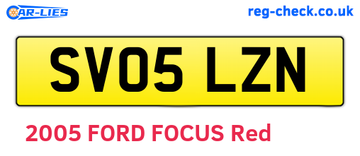 SV05LZN are the vehicle registration plates.